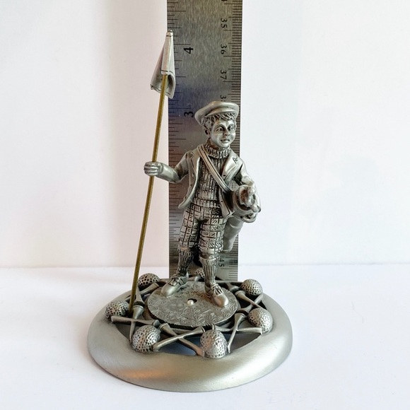 Fort Pewter Golfer With Golf Clubs Lid Jar Topper - Picture 5 of 8